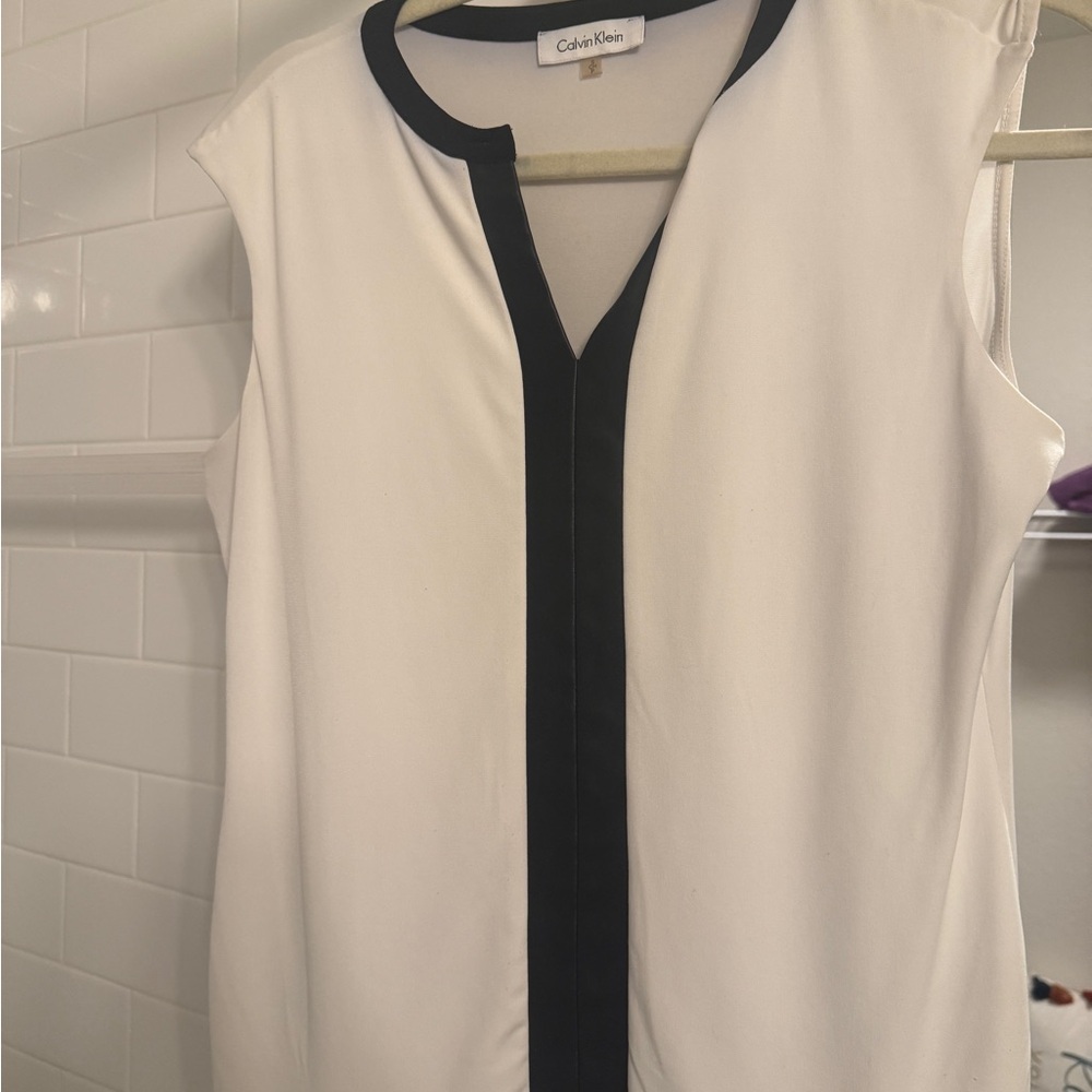 Calvin Klein Monochrome Sleeveless Top